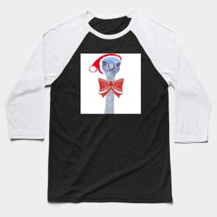 Santa Ostrich Baseball T-Shirt